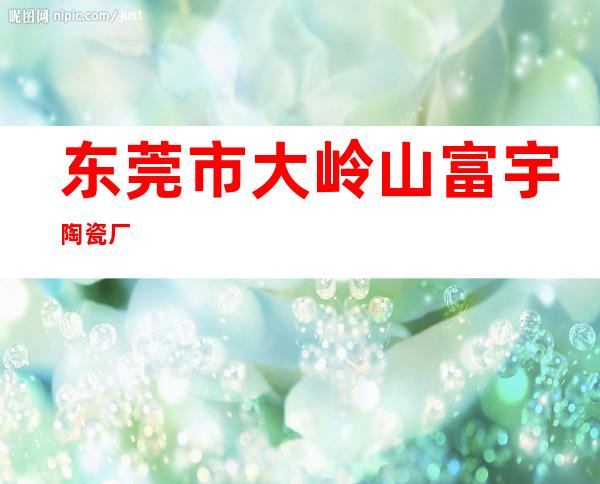 东莞市大岭山富宇陶瓷厂