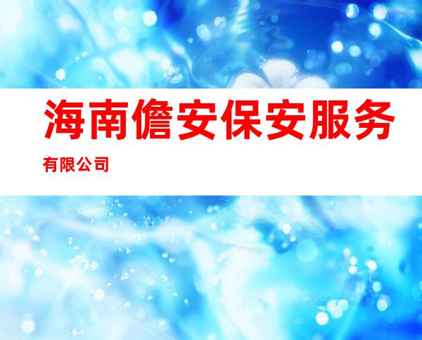 海南儋安保安服务有限公司